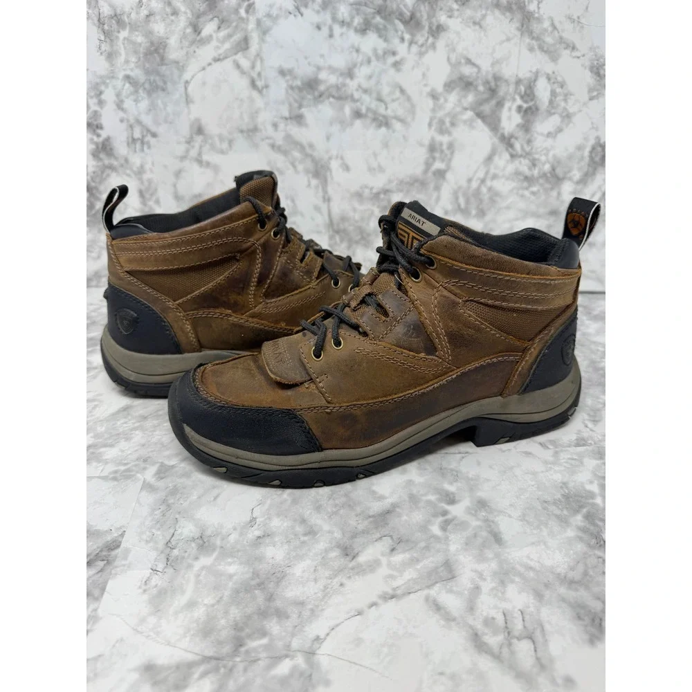 Ariat Terrain H2O 🎱Waterproof‎ Copper Leather Endurance Boots 10002183 Mens 9D